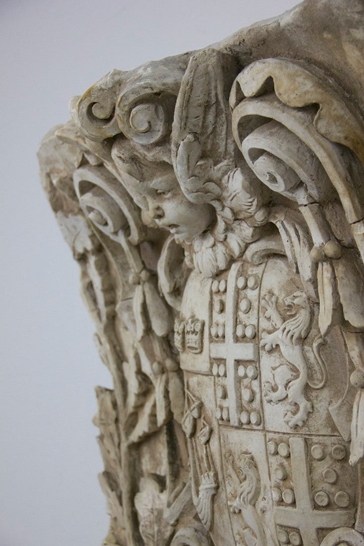 A large and impressive plaster fragment