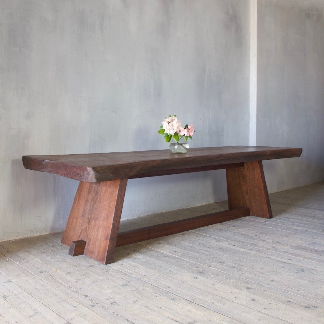 A single plank English walnut table