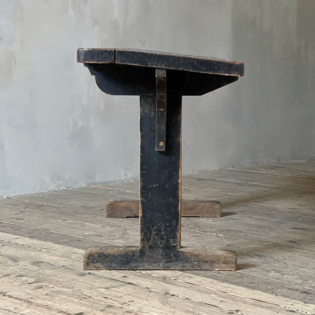 A primitive school desk