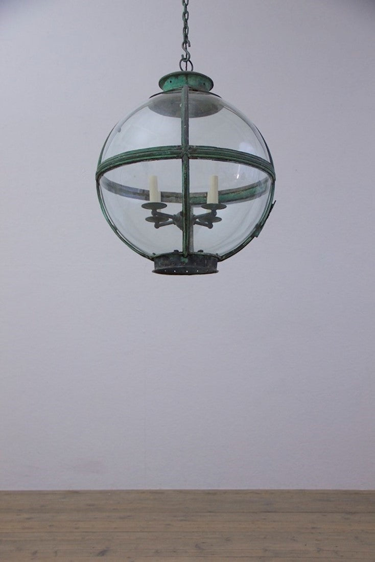 A C19th globe lantern