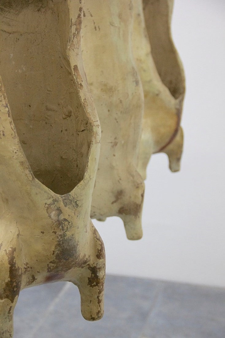 A set of 4 papier-mâché lamb carcasses